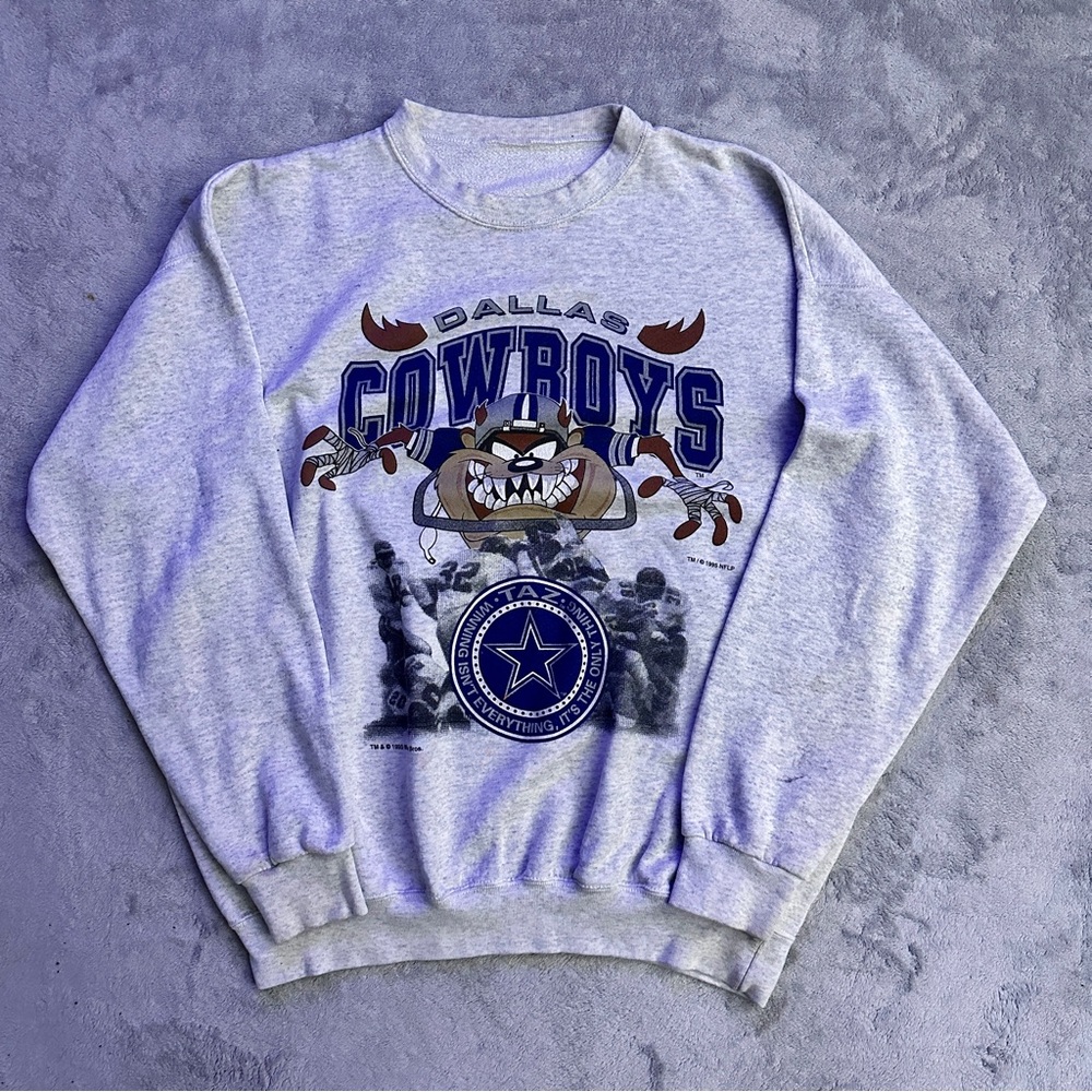 Vintage 1995 Dallas Cowboys Looney Tunes Taz Jumper